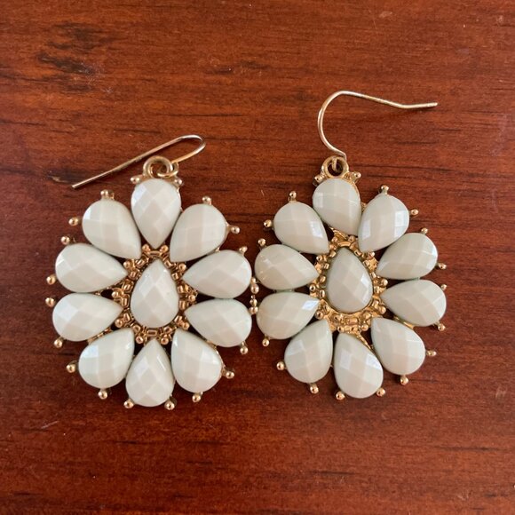 Bundle 3 for $12. Light Blue and Gold Tone Dangle Earrings - Picture 2 of 2